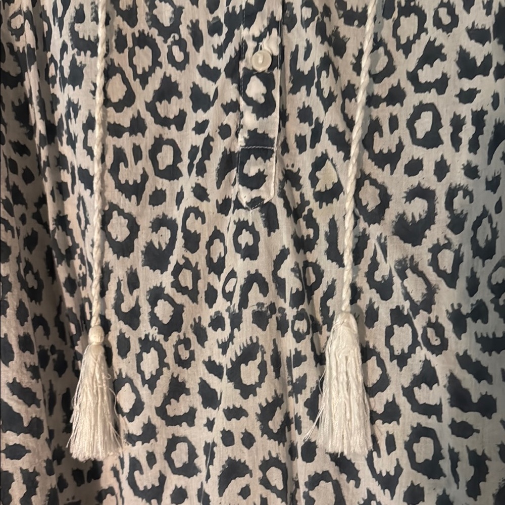 Emerson Fry Bardot Top- Leopard Print Women's Top - Black and White - Picture 4 of 6